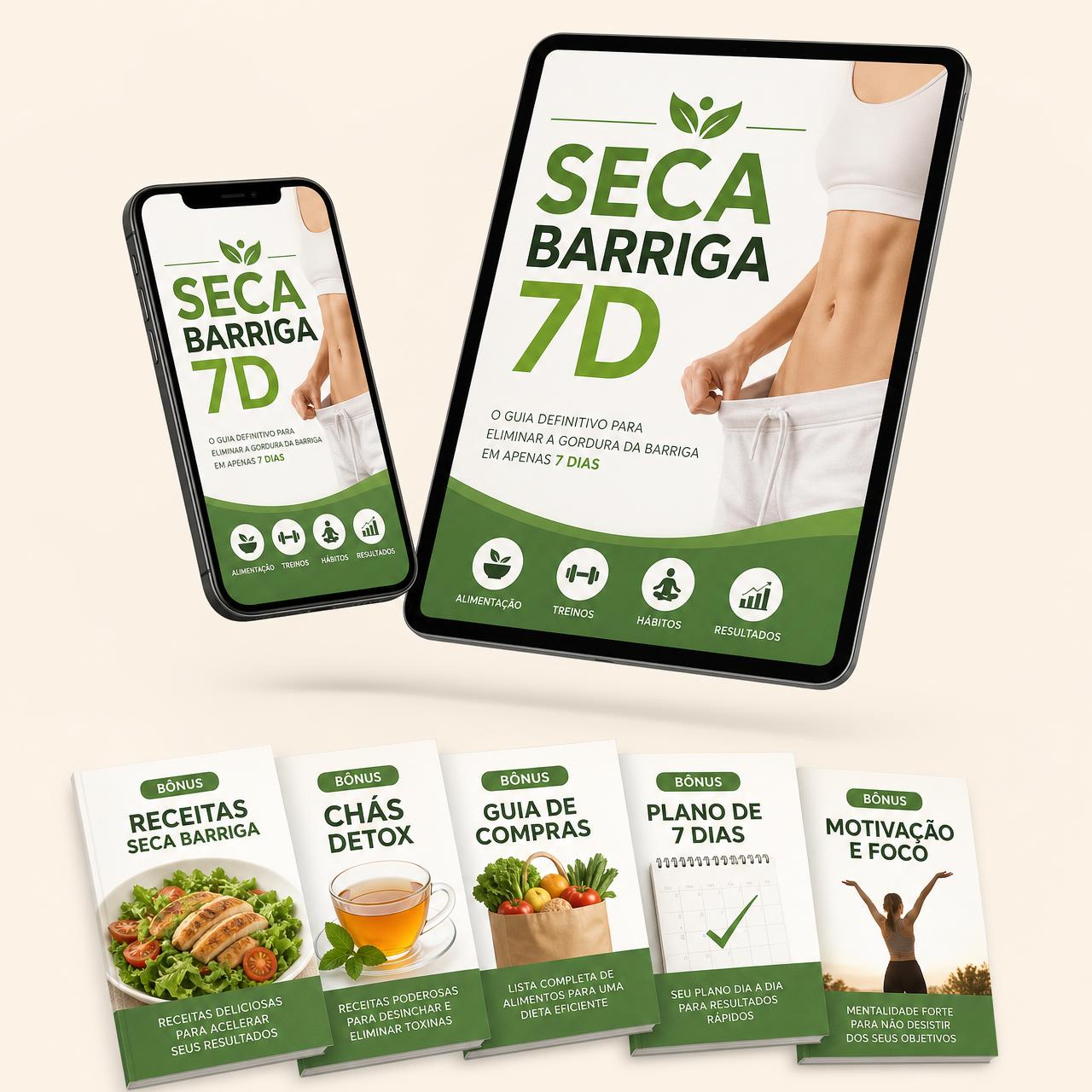 Protocolo Seca Barriga 7D no celular e tablet com os bônus inclusos